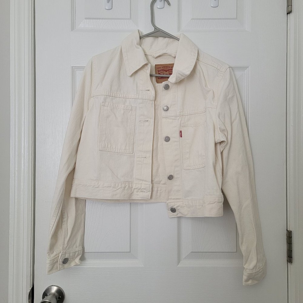 NWOT Levi Strauss | Cropped Cotton Canvas Trucker Jacket